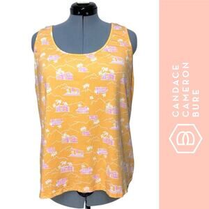 Candace Cameron Bure Beach House Novelty Print Tank Sz: 1X